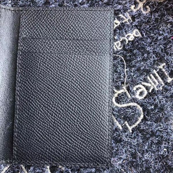 HERM MC² Euclide Card Holder In Black Epsom Leather
