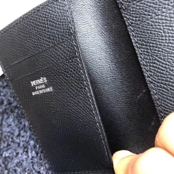 HERM MC² Euclide Card Holder In Black Epsom Leather