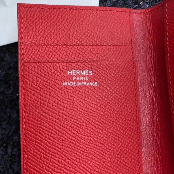 HERM MC² Euclide Card Holder In Red Epsom Leather