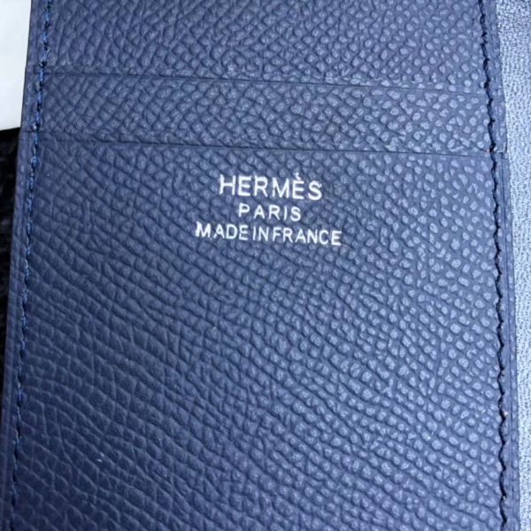 HERM MC² Euclide Card Holder In Sapphire Epsom Leather