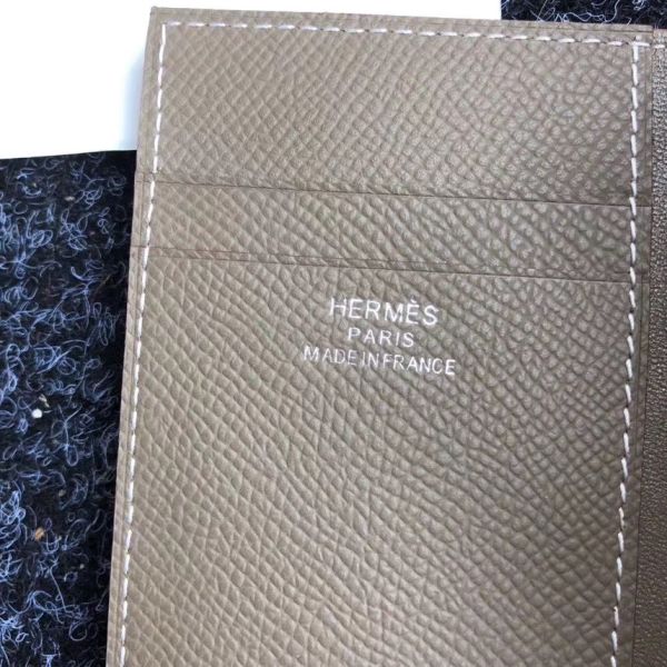 HERM MC² Euclide Card Holder In Taupe Epsom Leather