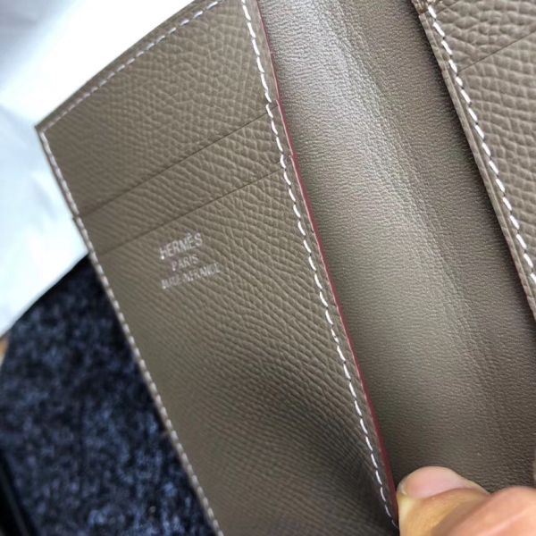 HERM MC² Euclide Card Holder In Taupe Epsom Leather