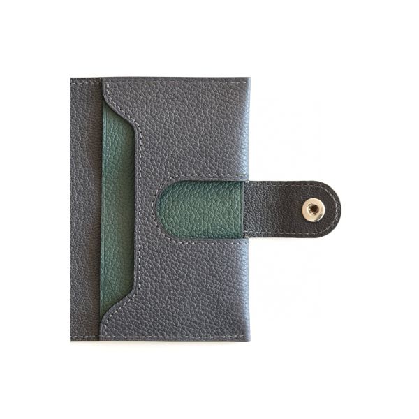 HERM R.M.S Card Holder in Blue Nuit Evergrain Calfskin