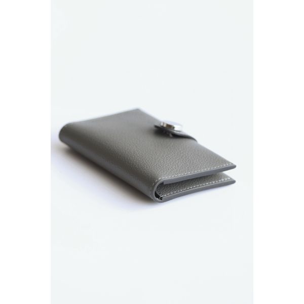 HERM R.M.S Card Holder in Gris Meyer Evergrain Calfskin