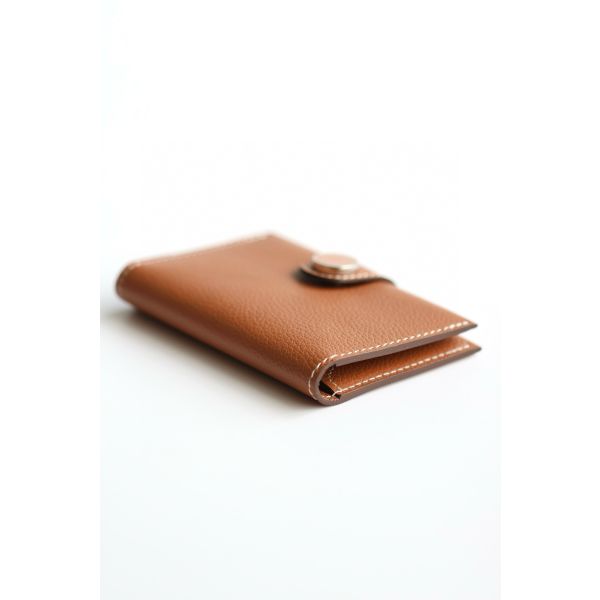 HERM R.M.S Card Holder in Gold Evergrain Calfskin