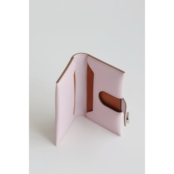 HERM R.M.S Card Holder in Mauve Pale Evergrain Calfskin