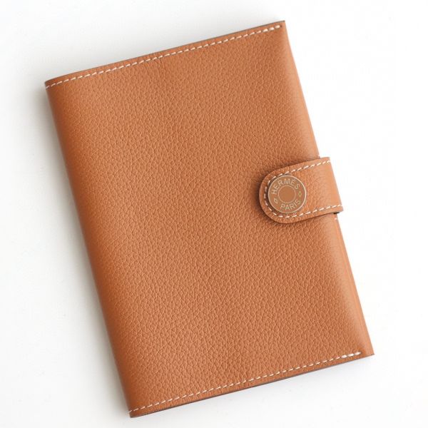 HERM R.M.S Passport Holder in Gold Evercolor Calfskin