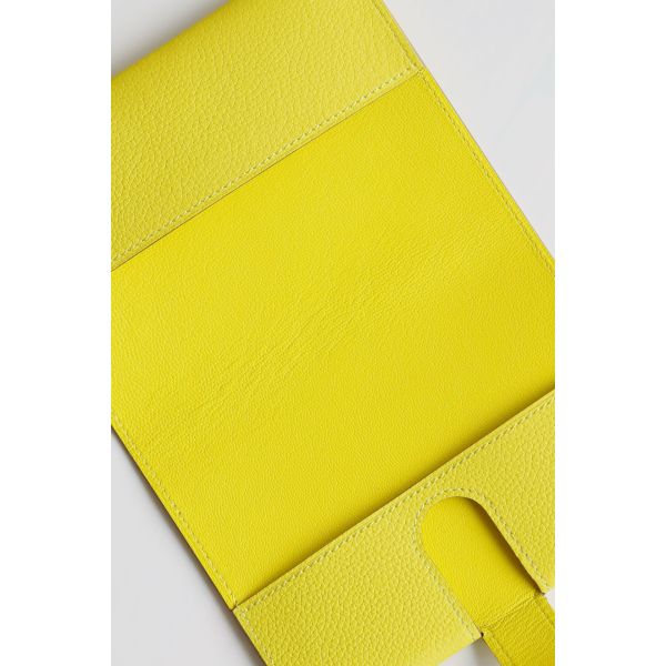 HERM R.M.S Passport Holder in Lime Evercolor Calfskin