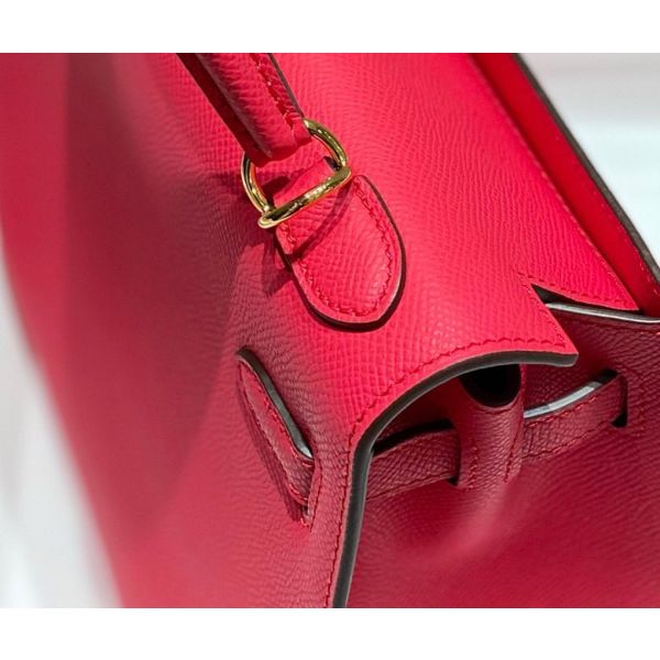 HERM Kelly 28cm Bag In Rose Extreme Epsom Leather GHW
