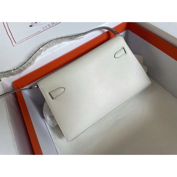 HERM Kelly Elan Handmade Bag In Craie Chevre Mysore Leather