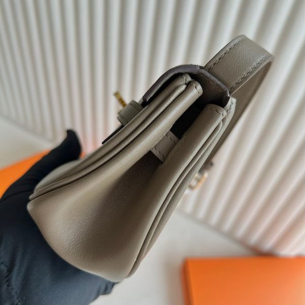 HERM Kelly Moove Handmade Bag in Taupe Swift Calfskin