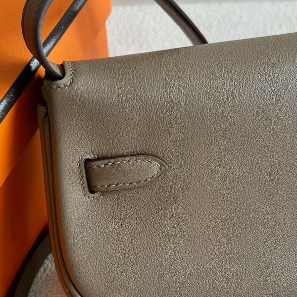 HERM Kelly Moove Handmade Bag in Taupe Swift Calfskin