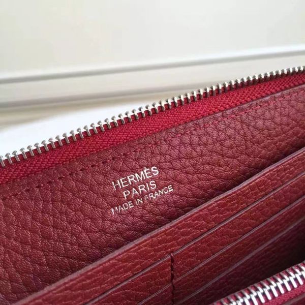 HERM Ruby Clemence Azap Zipped Wallet