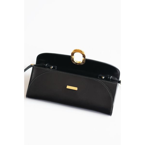 HERM Maillon To Go Wallet in Black Box Calfskin