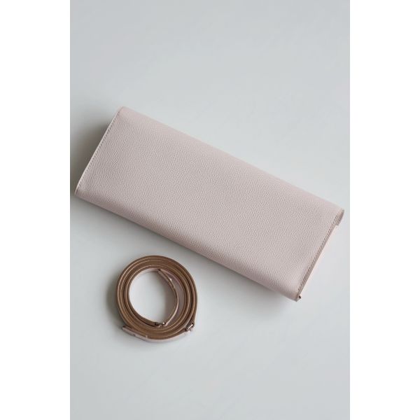 HERM Maillon To Go Wallet in Mauve Pale Epsom Calfskin
