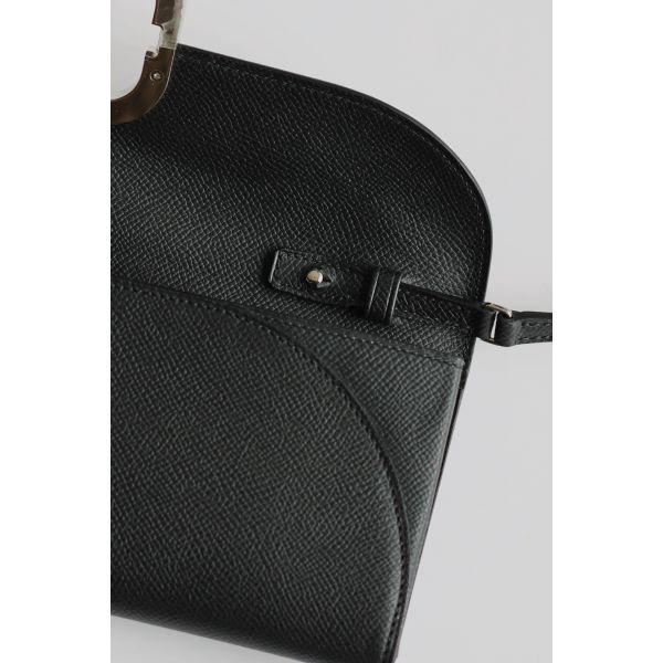 HERM Maillon To Go Wallet in Noir Epsom Calfskin