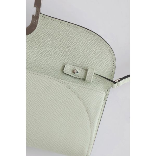 HERM Maillon To Go Wallet in Vert Fizz Epsom Calfskin