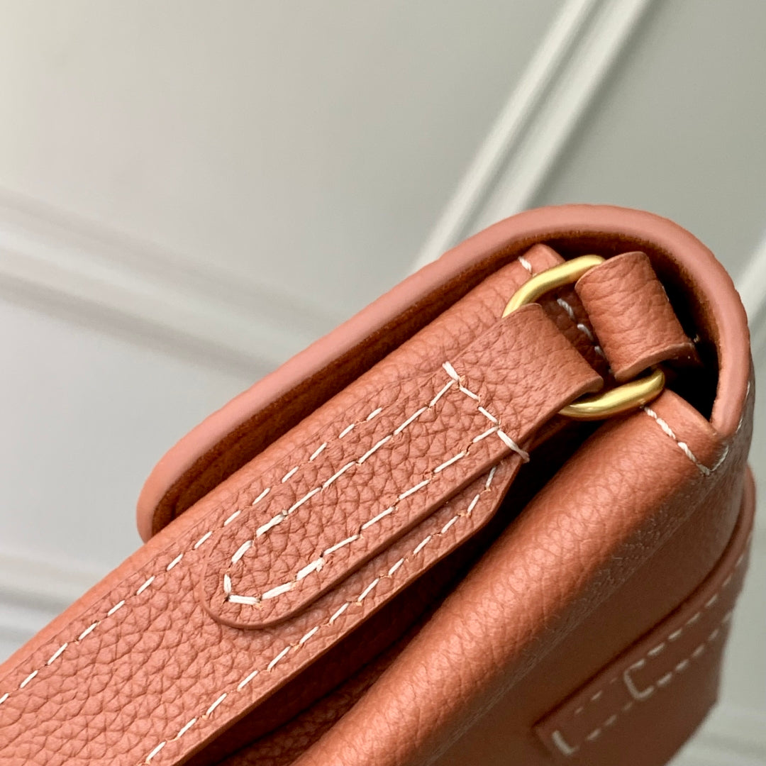 LOW KEY BAG 22 IN COGNAC BROWN CALFSKIN