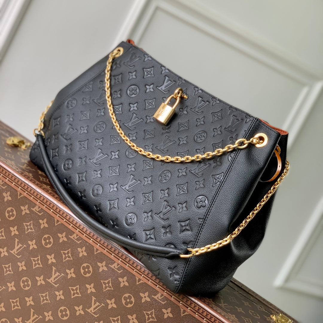 ANYTIME MM 42 IN BLACK MONOGRAM EMPREINTE CALFSKIN GOLD HARDWARE
