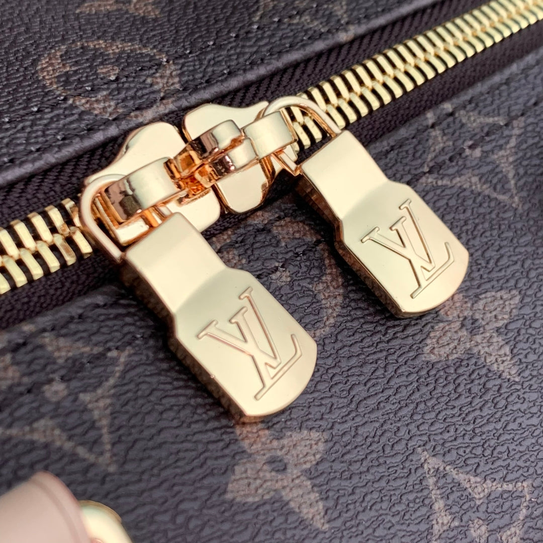 KEEPALL BANDOULIÈRE CHERRY BLOSSOM 45 IN SAKURA BROWN MONOGRAM COATED CANVAS