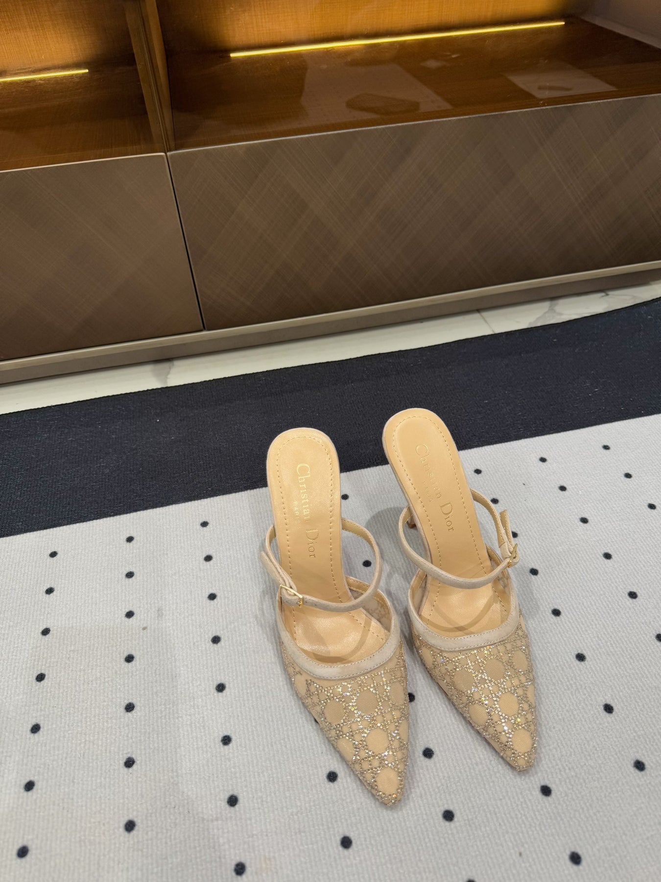 HIGH HEELS MULE IN CAMEL BEIGE LAMB SUEDE 10 CM