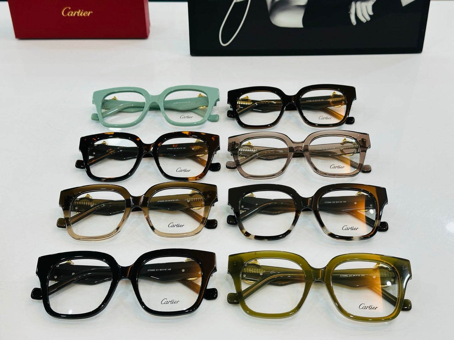 PANTHÈRE SQUARE FRAME SUNGLASSES 575855 IN ACETATE