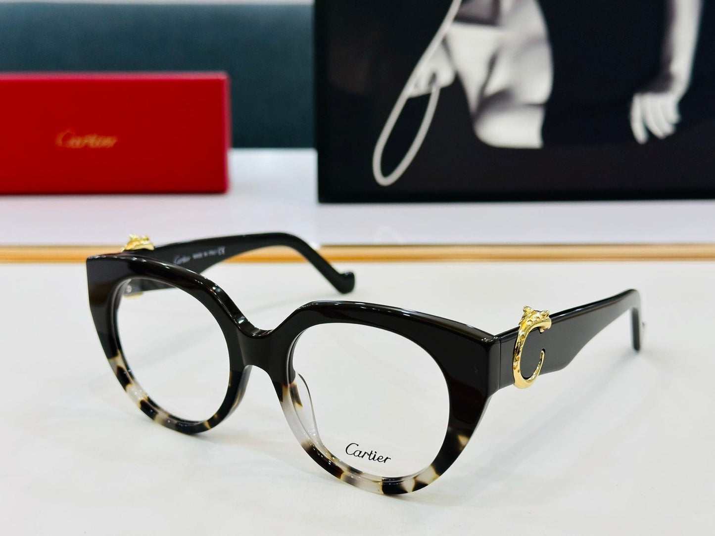 PANTHÈRE ROUND FRAME SUNGLASSES 578200 IN ACETATE