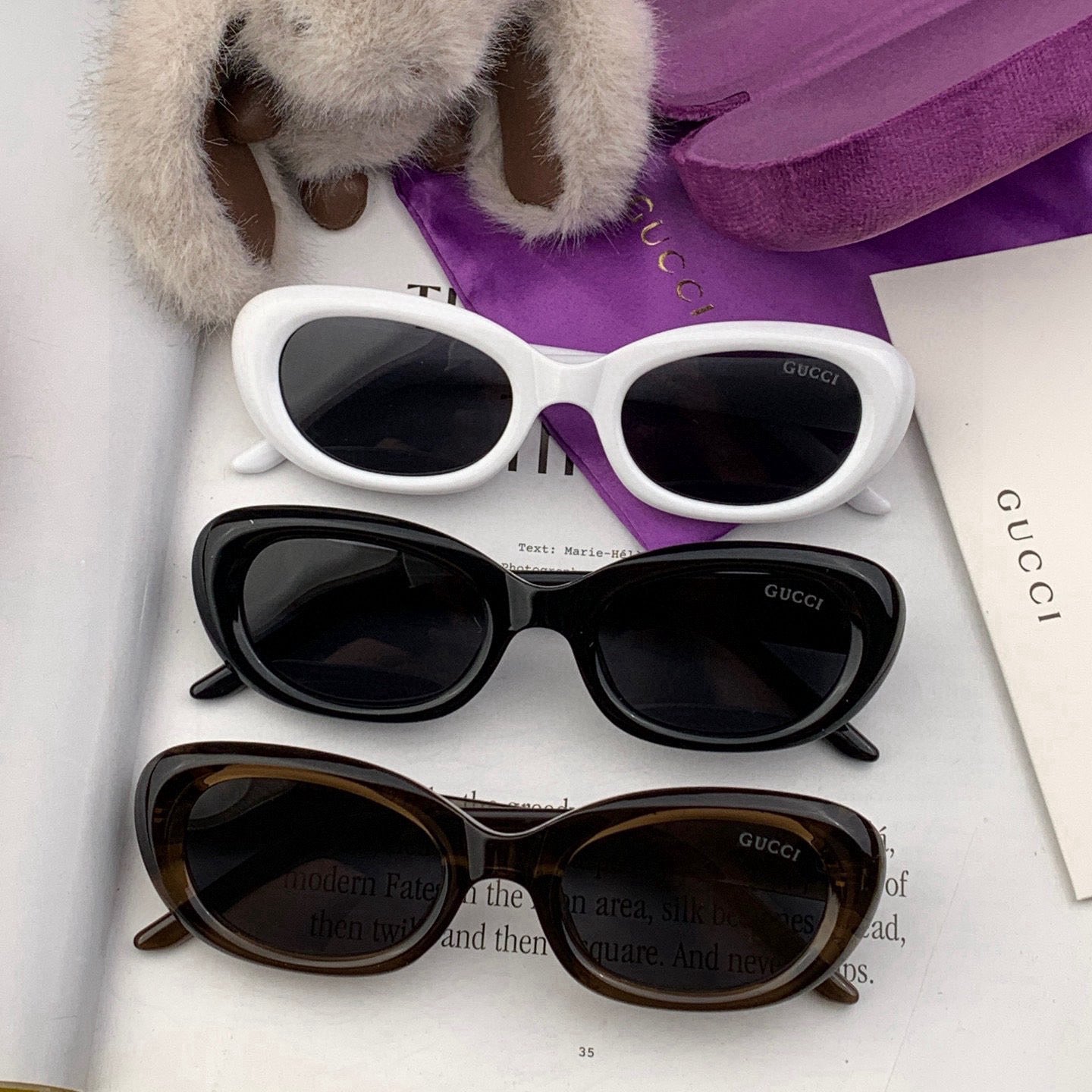 OVAL FRAME SUNGLASSES G364 IN ACETATE