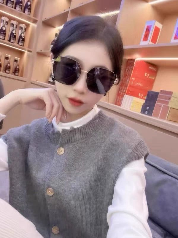 OVERSIZED SQUARE FRAME SUNGLASSES G1639 IN METAL