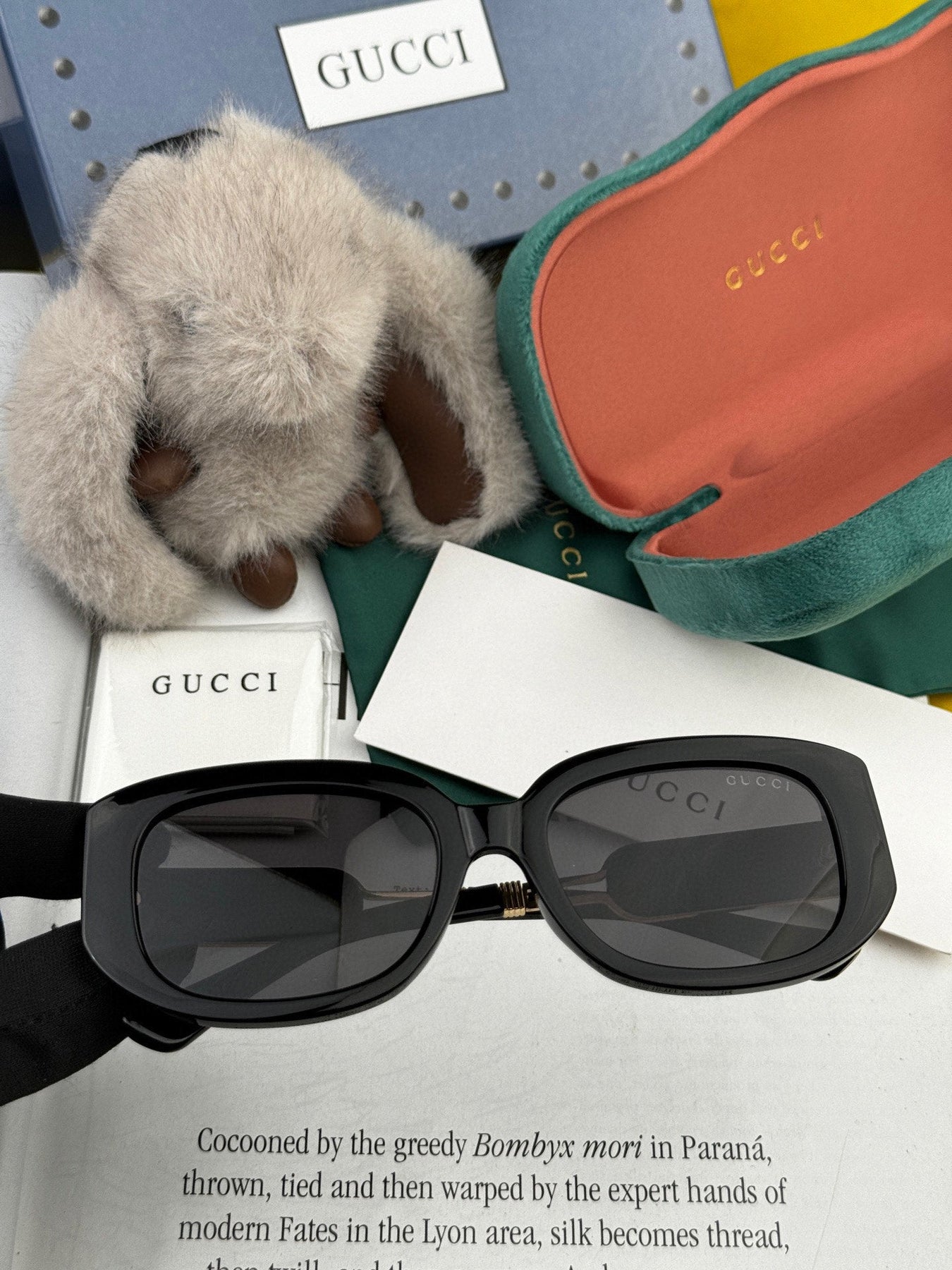 RECTANGULAR FRAME SUNGLASSES G0320 IN ACETATE