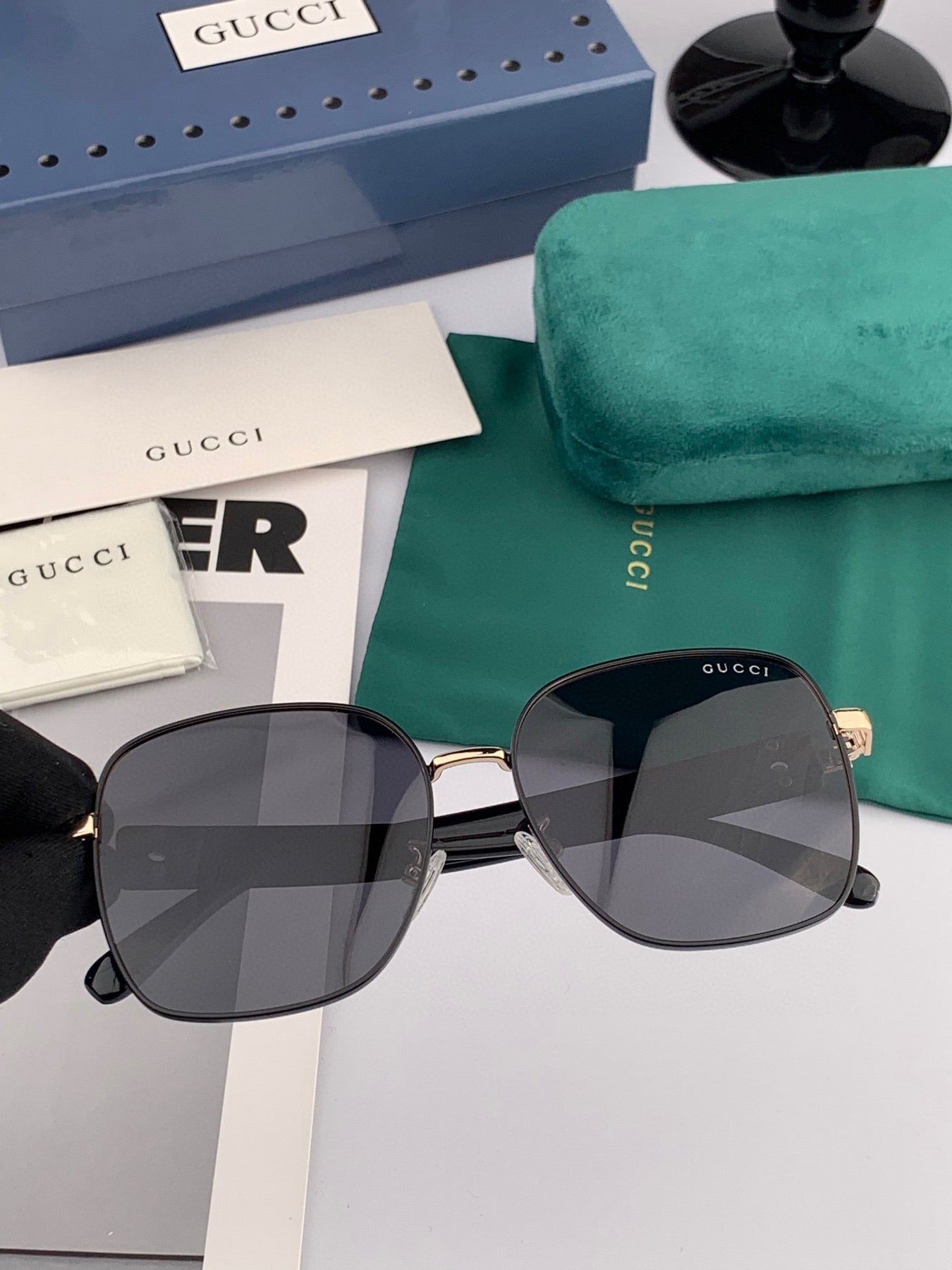 OVERSIZED SQUARE FRAME SUNGLASSES G9388 IN METAL