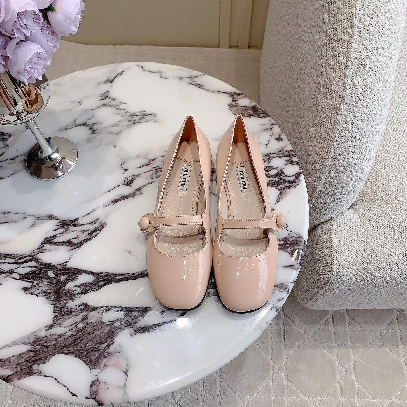 Pastel Pink Ballet Shoes Sheepskin