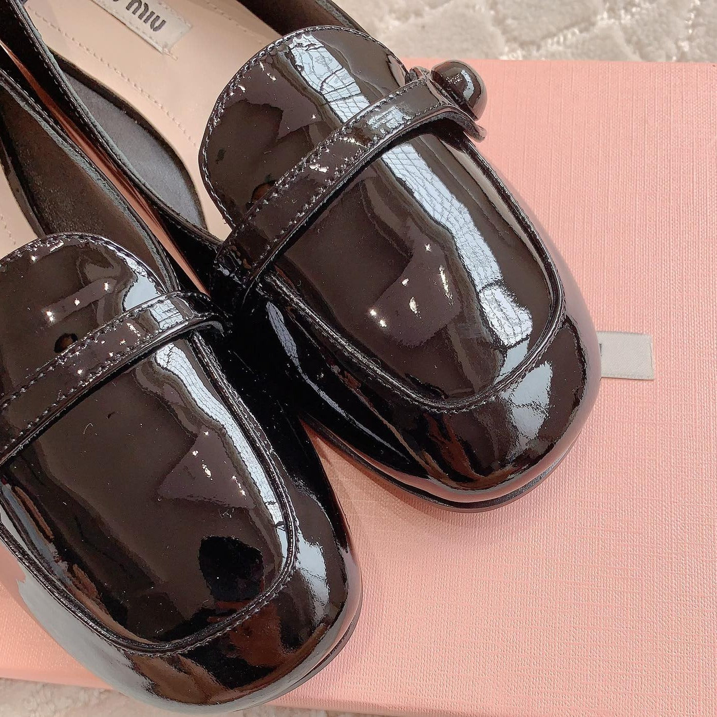 Black Loafer Shoes Sheepskin