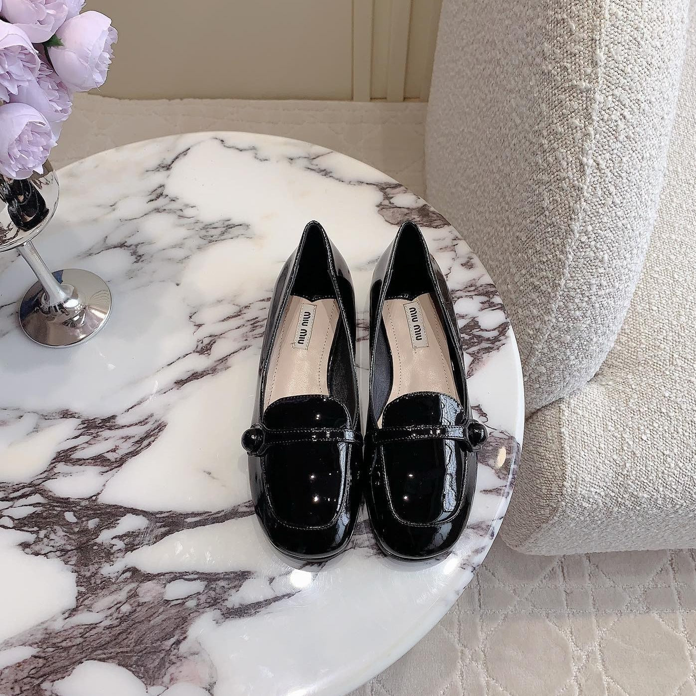 Black Loafer Shoes Sheepskin