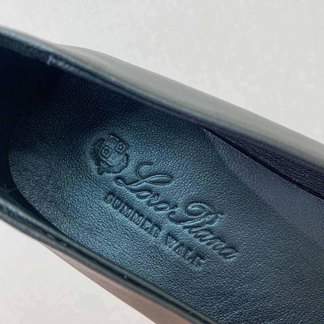 LP REBECCA BALLERINAS BLACK CALFSKIN
