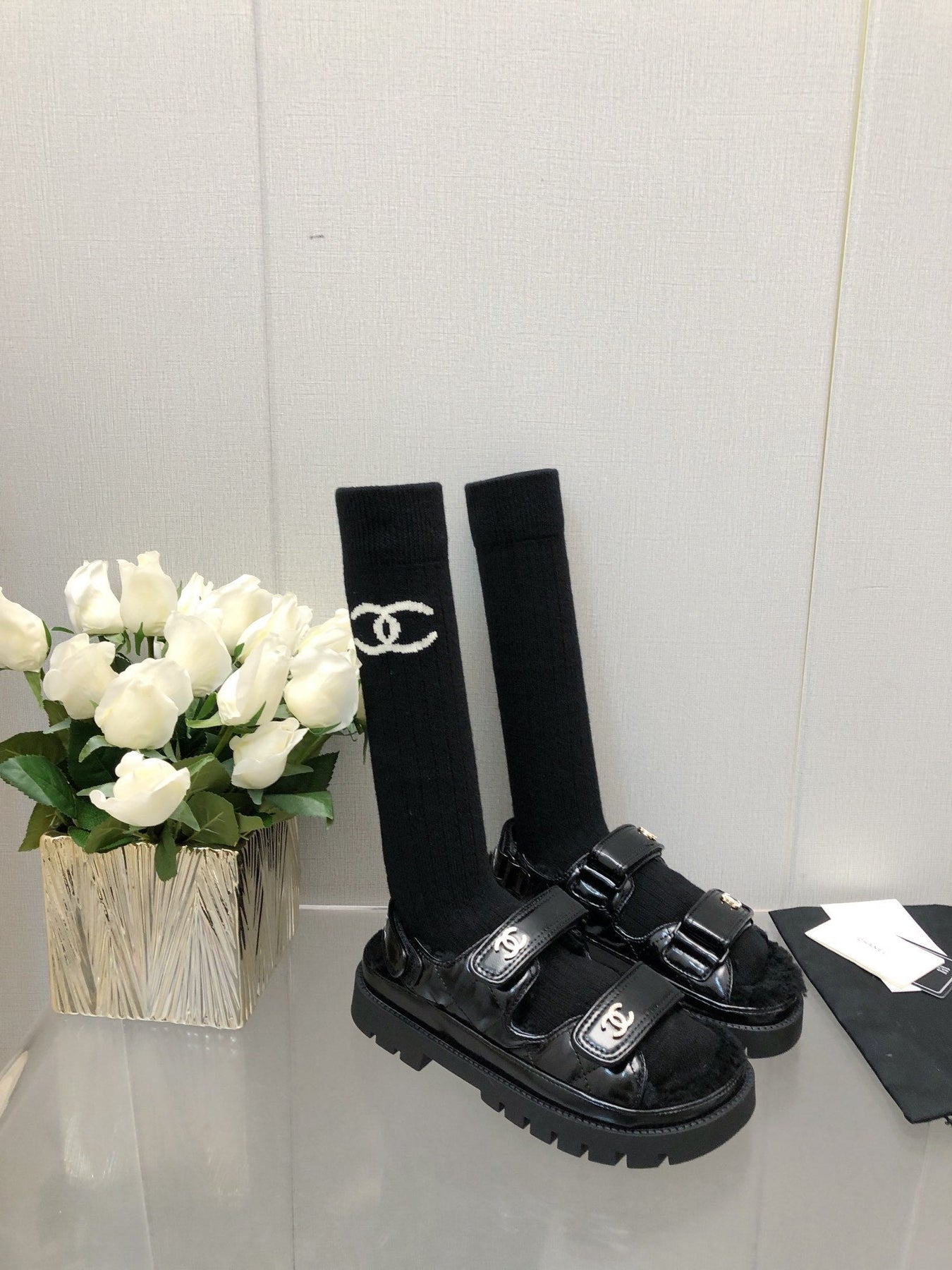 DAD SANDAL BLACK LAMBSKIN