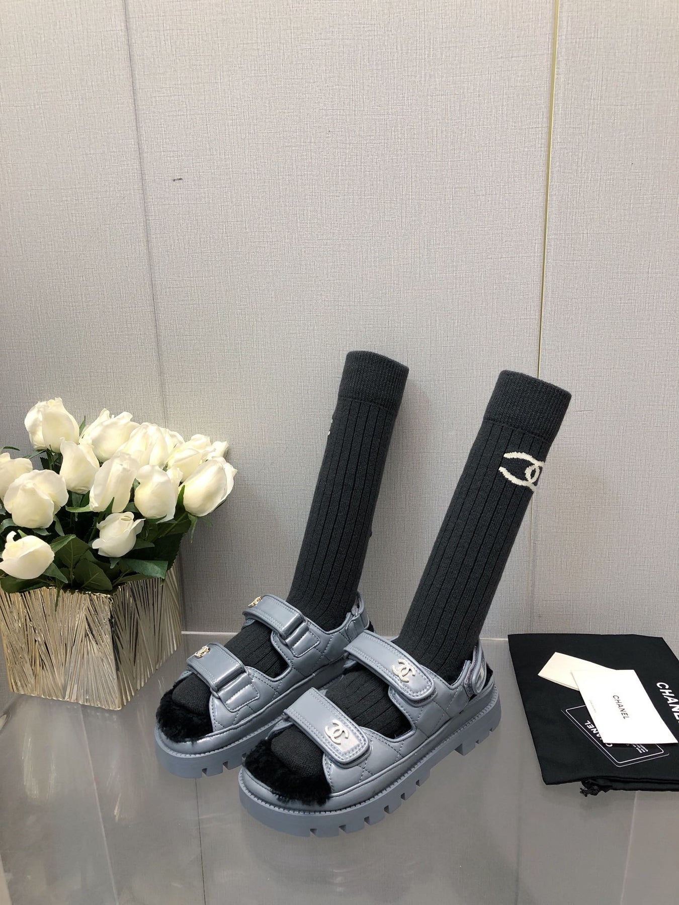 DAD SANDAL SAPHIRE BLUE LAMBSKIN