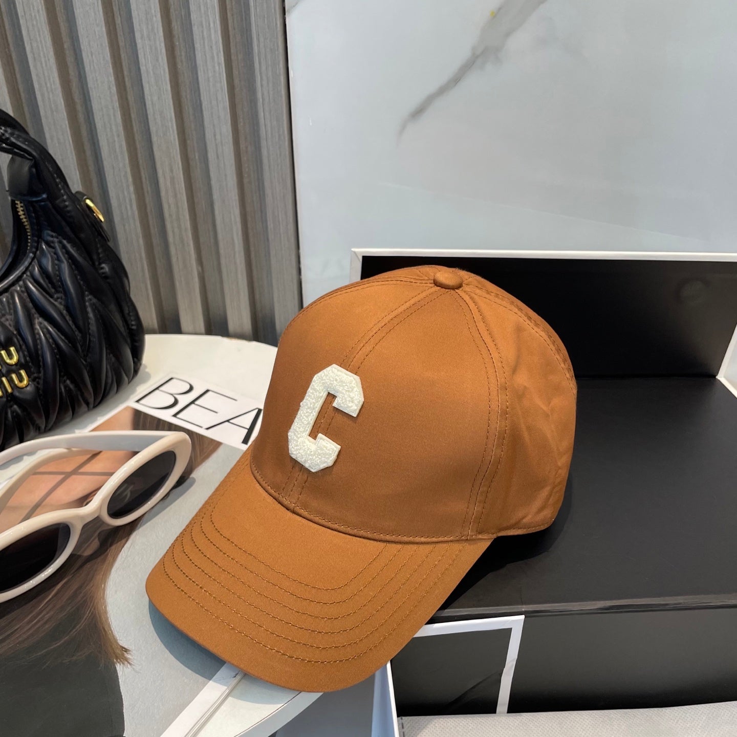 BASEBALL CAP MODEL650751 IN BURNT ORANGE COTTON