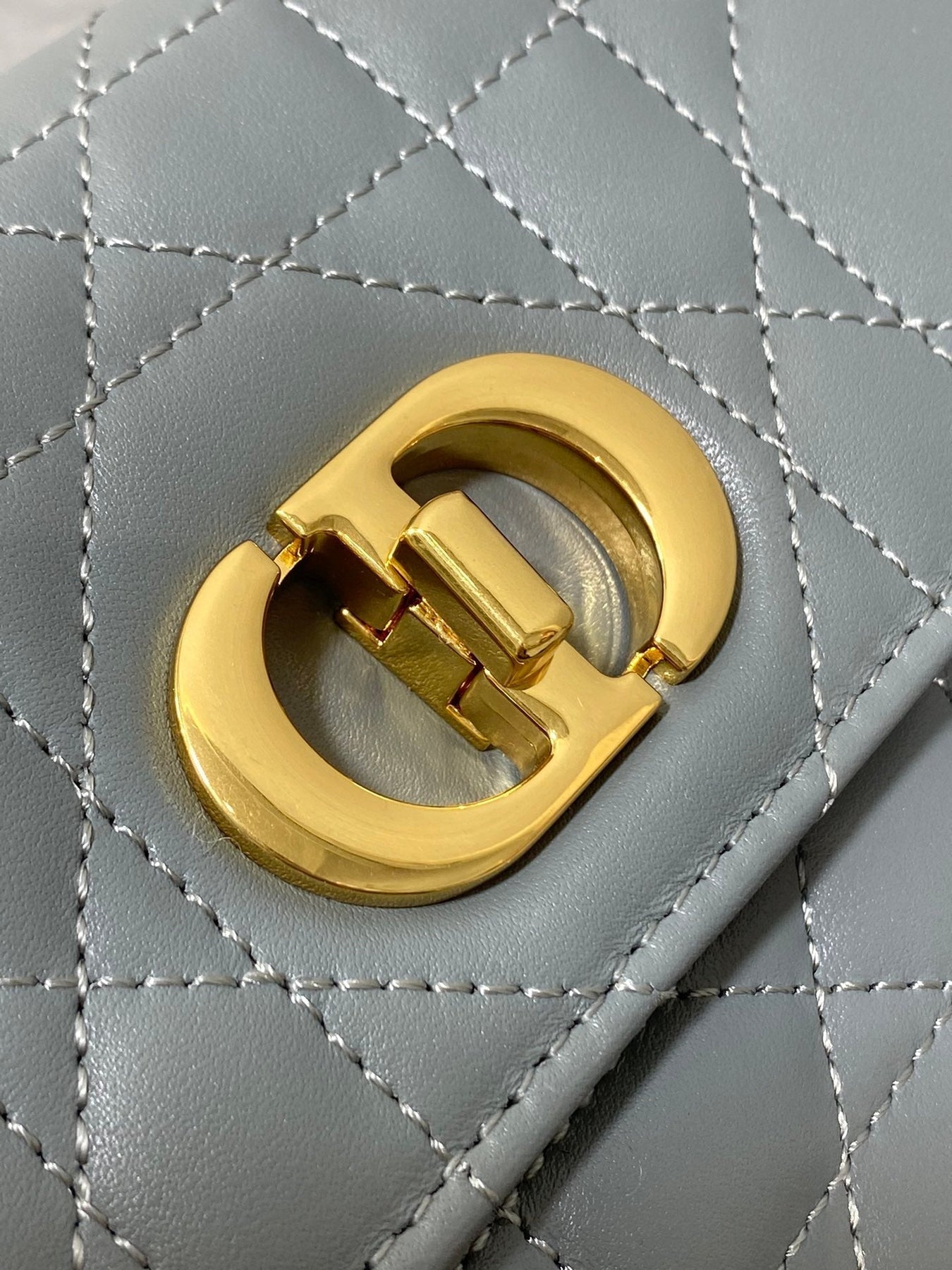 MISS CARO MINI BAG 17 IN OSLO GREY MACROCANNAGE LAMBSKIN