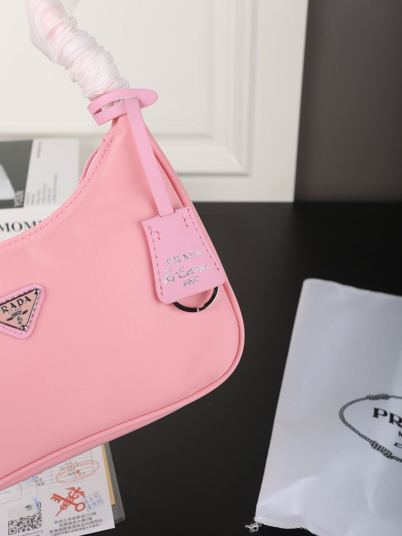 HOBO RE-EDITION BAG 22 IN BABY PINK RE-NYLON