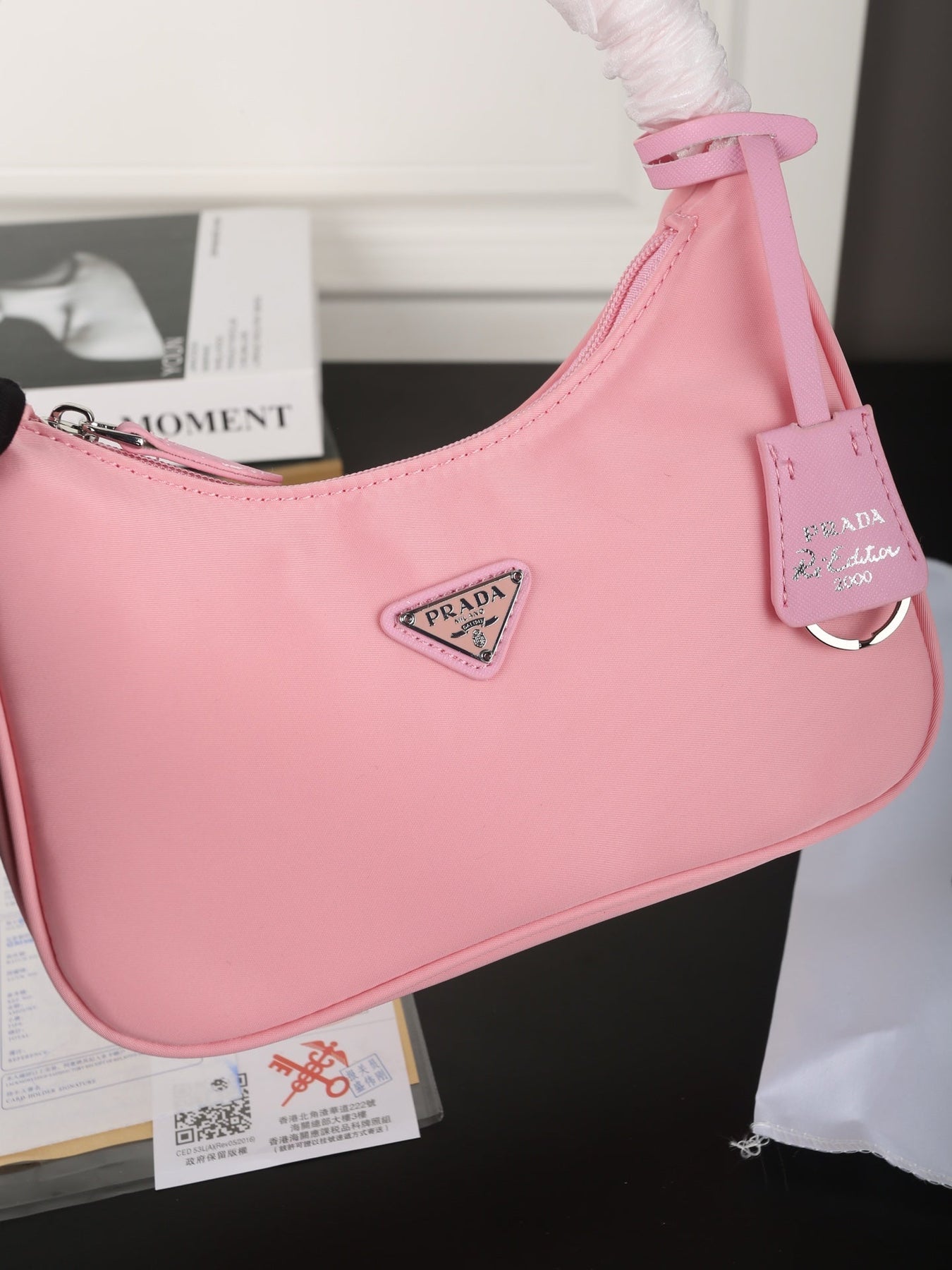 HOBO RE-EDITION BAG 22 IN BABY PINK RE-NYLON