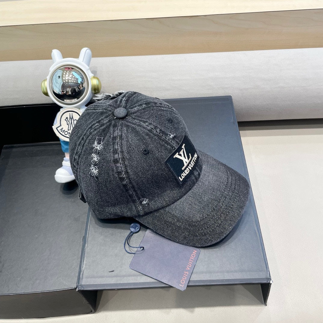 BASEBALL CAP IN DARK GRAY DENIM 406958