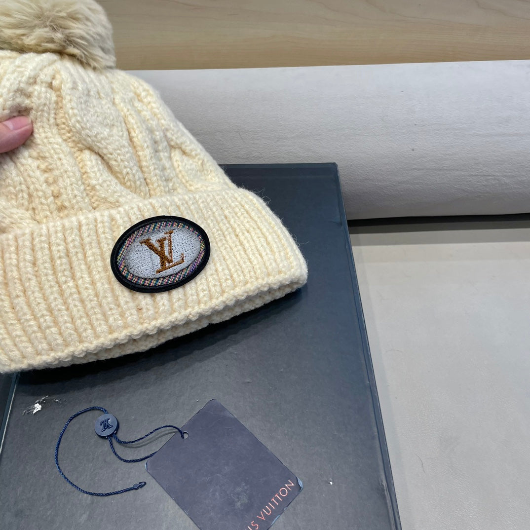 BEANIE HAT IN BEIGE WOOL 433484