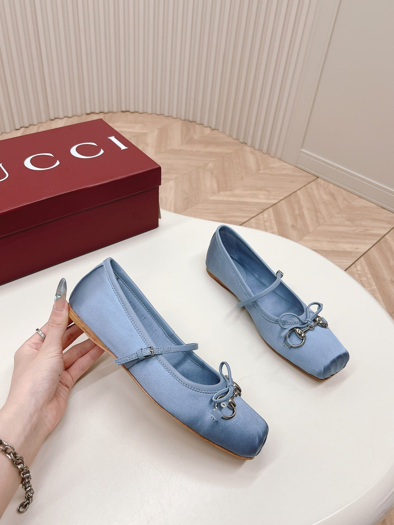 GG BALLET FLAT SKY SILK