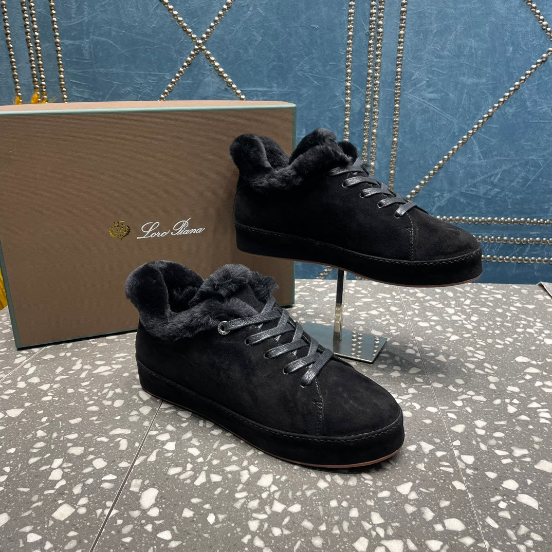 LP WINTER NUAGES SNEAKERS BLACK LAMBSKIN