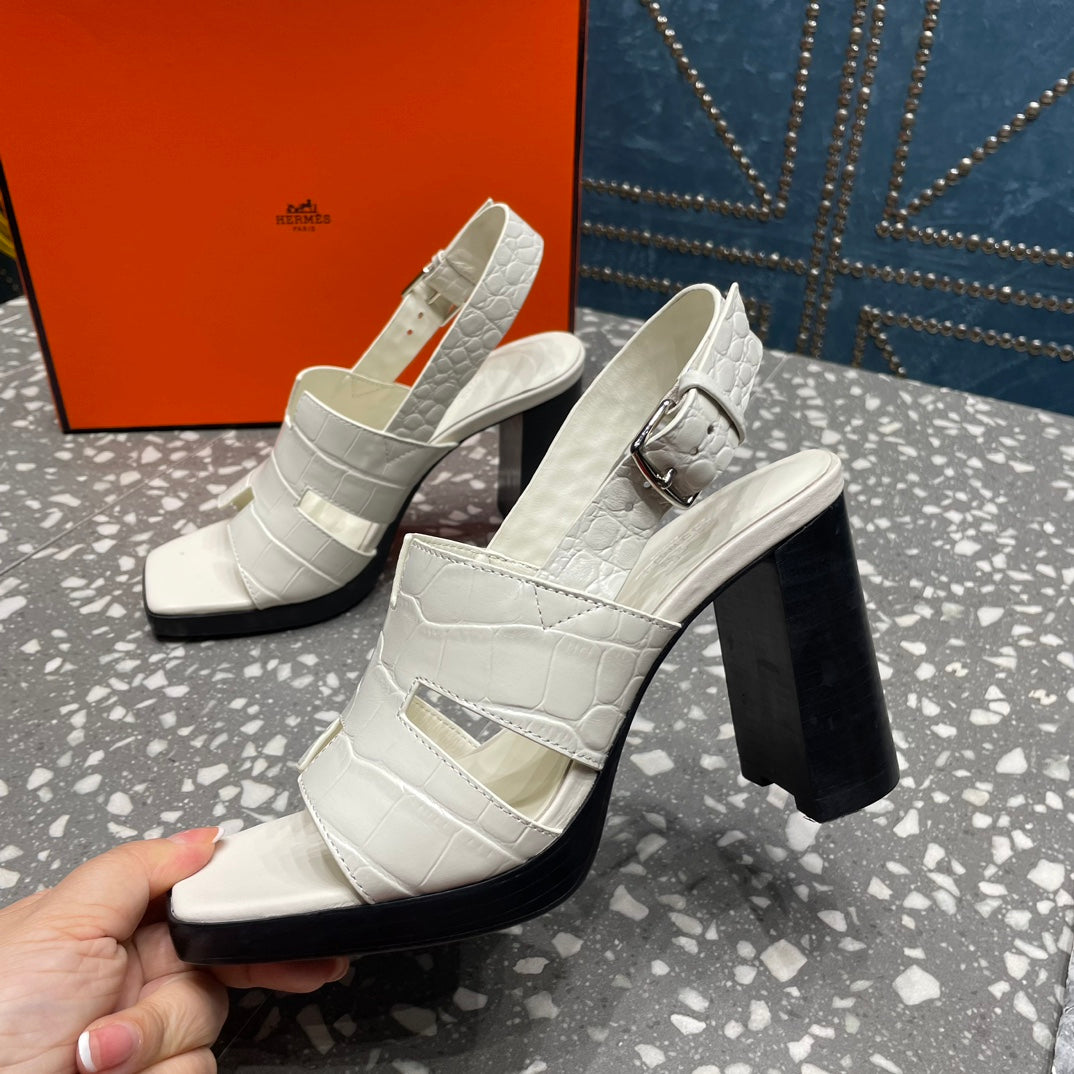 ERIS SANDAL 95 WHITE CALFSKIN