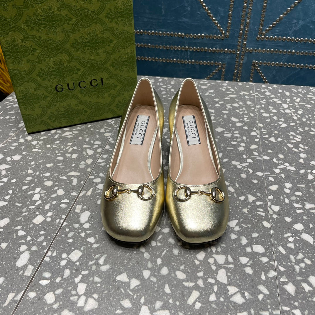 HIGH PUMP 55MM IN GOLDEN SHEEPSKIN