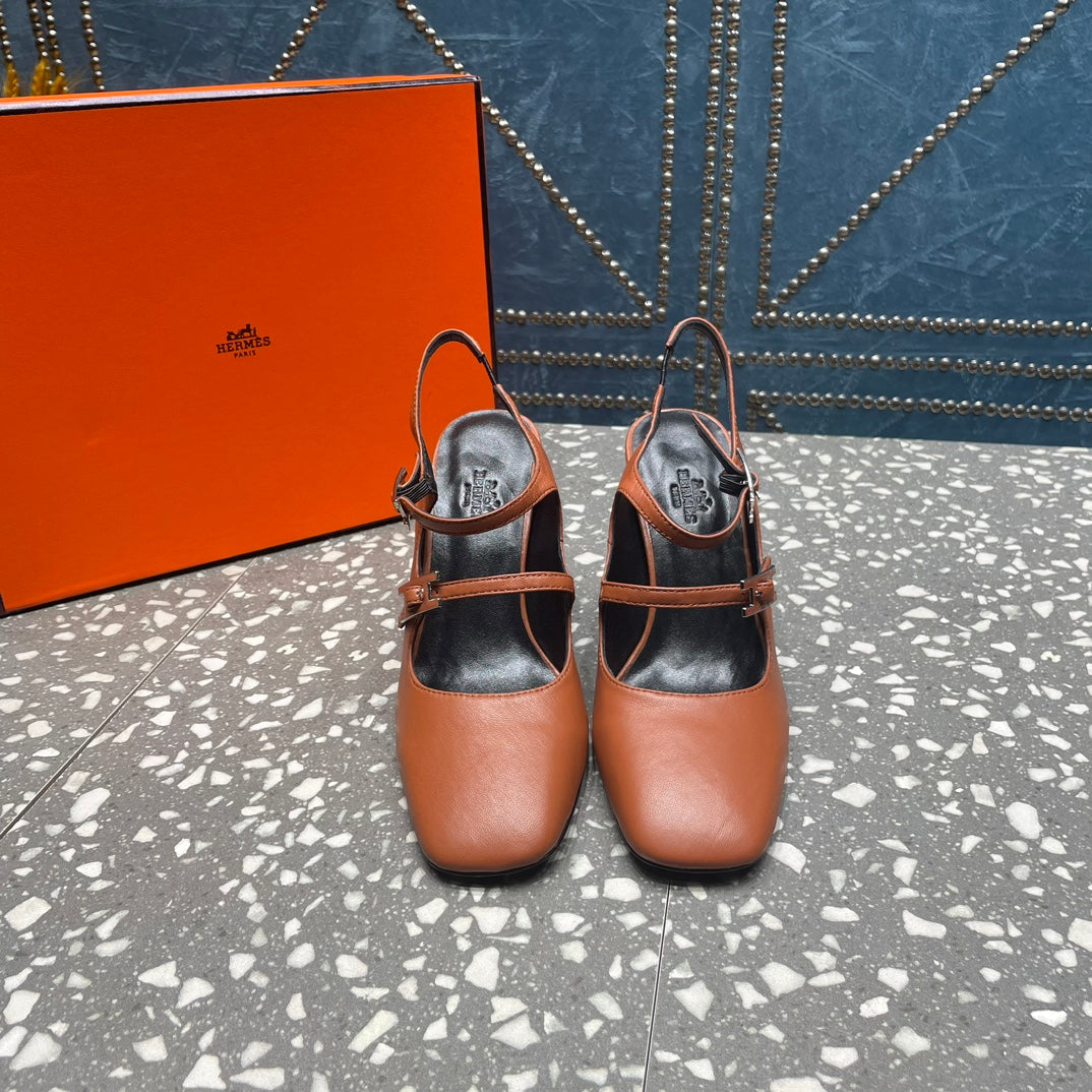 JACKIE 80 MM PUMP IN UMBER BROWN CALFSKIN