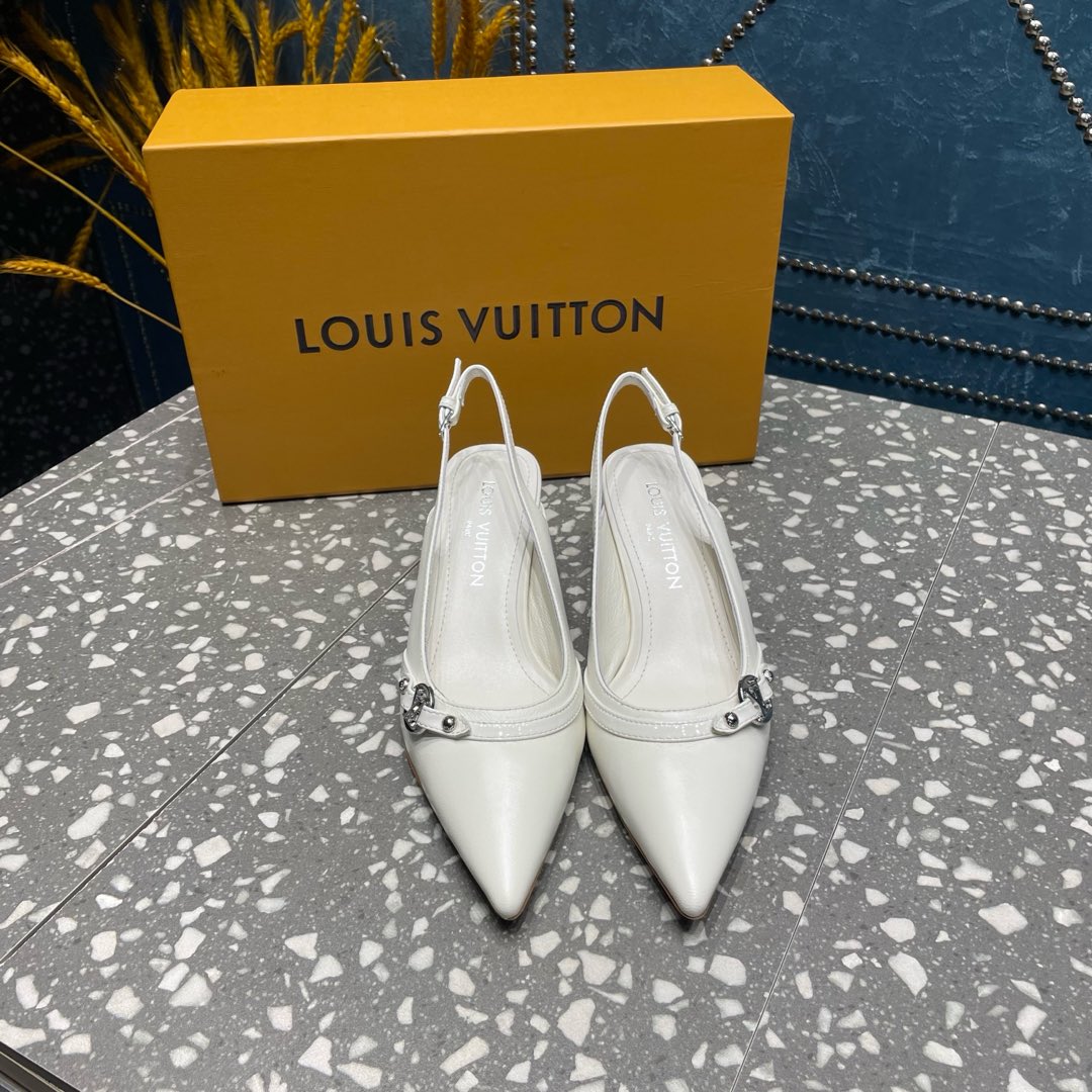 HIGH HEEL 55 MM SLINGBACKS IN WHITE SHEEPSKIN