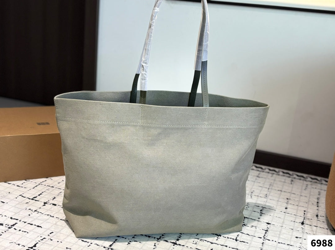LARGE TOTE BAG 38 IN ECRU BEIGE RE-NYLON